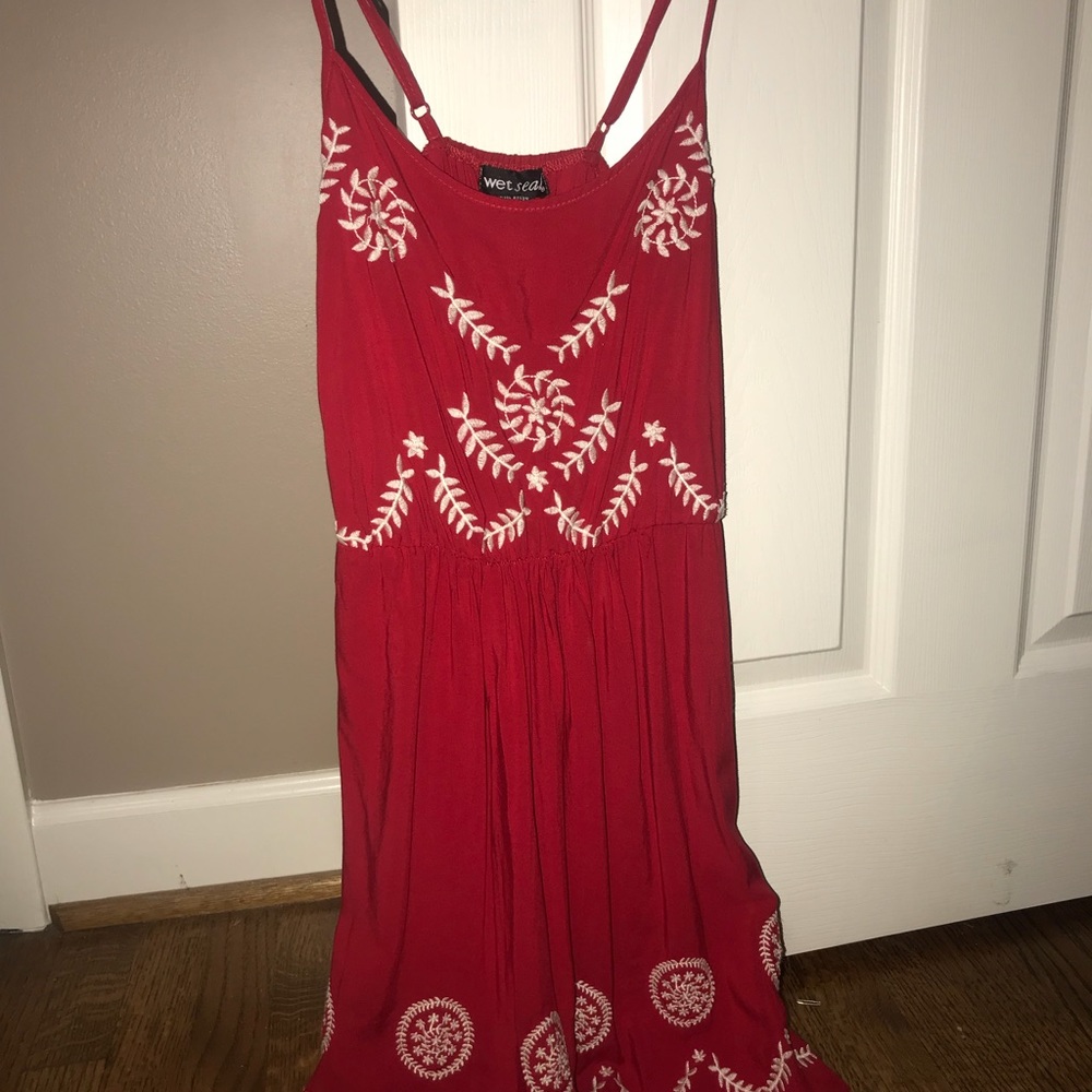 wet seal red dress